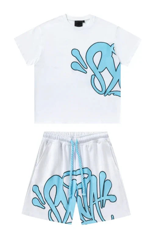 "Graffiti" Short set White