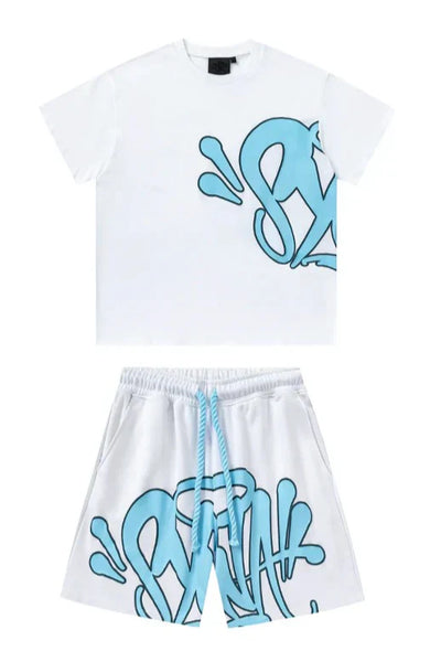 "Graffiti" Short set White