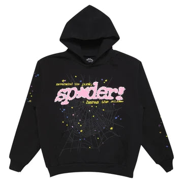 "Sp5der" Hoodie Black/Pink