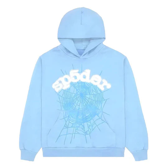 "Sp5der" Hoodie Babyblauw