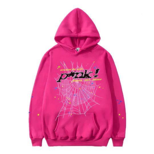 "Sp5der" Hoodie Roze