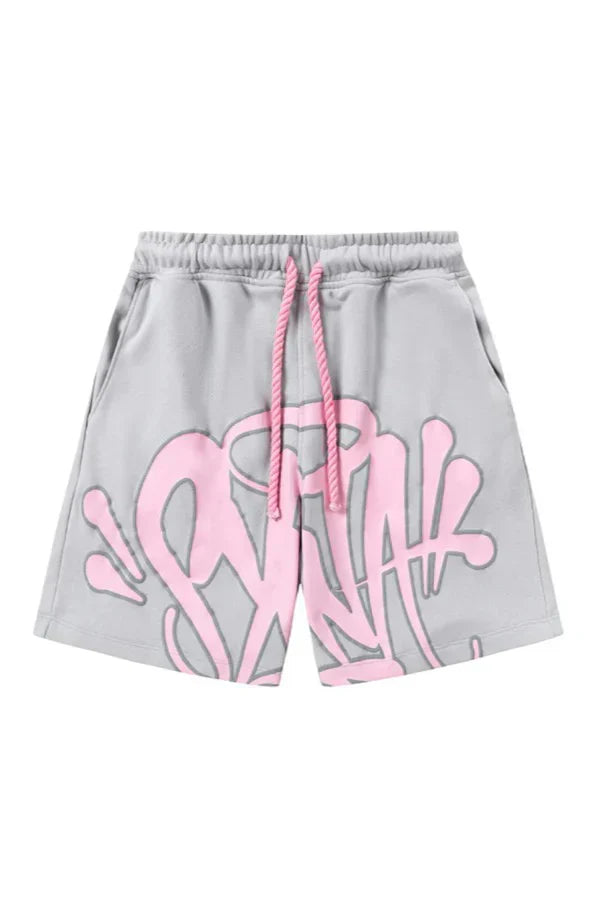 "Graffiti" Short set Gray Pink