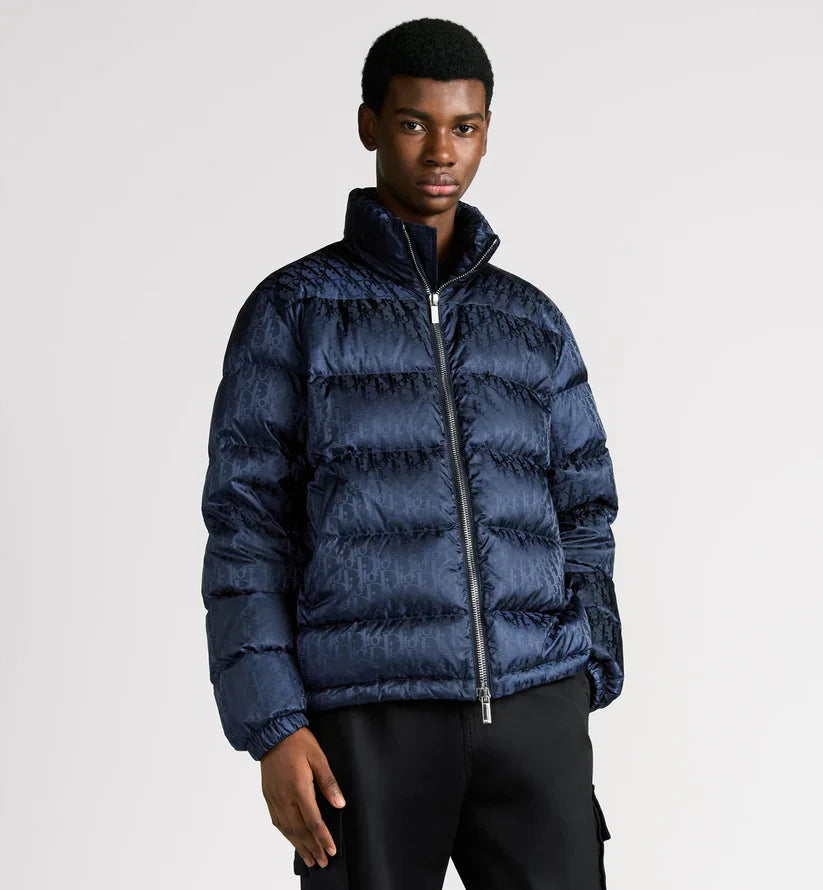 "D" Oblique Puffer Blue