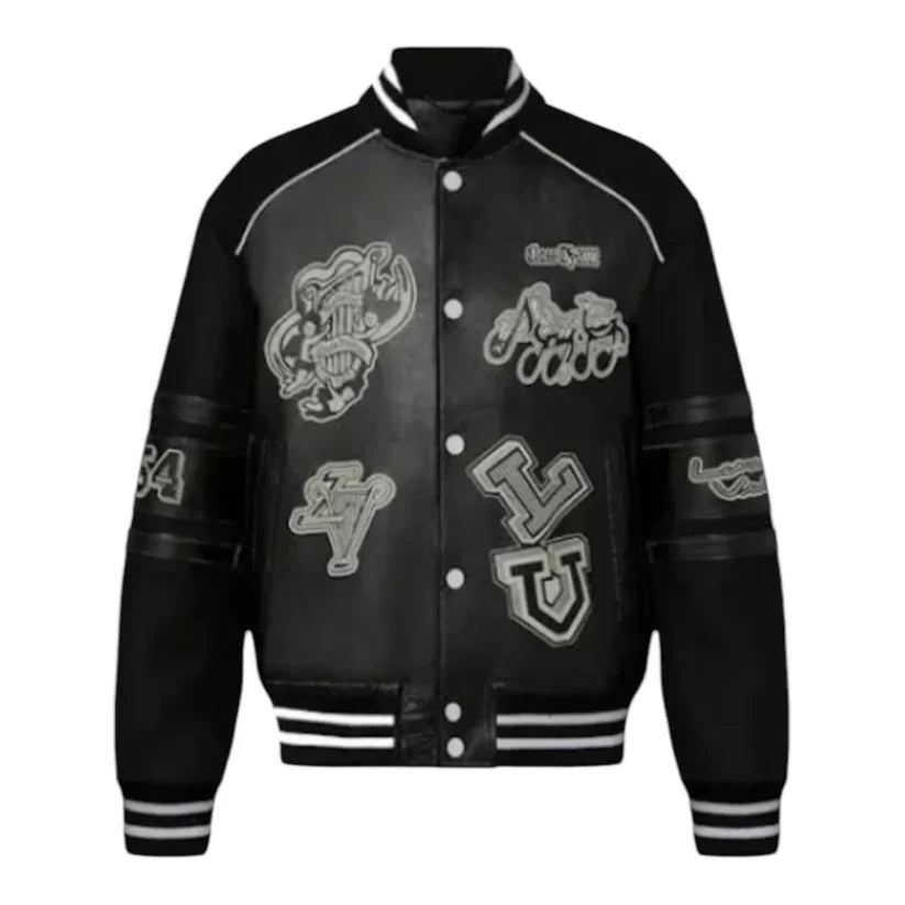 "LV" College Jacket Black