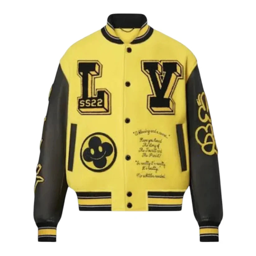 "LV" College Jacket Yellow