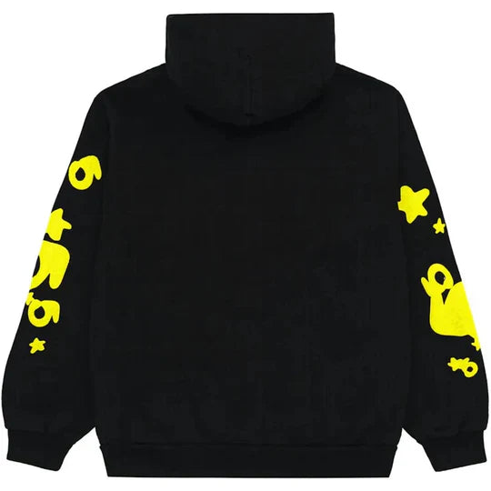 "Sp5der" Hoodie Zwart/Geel